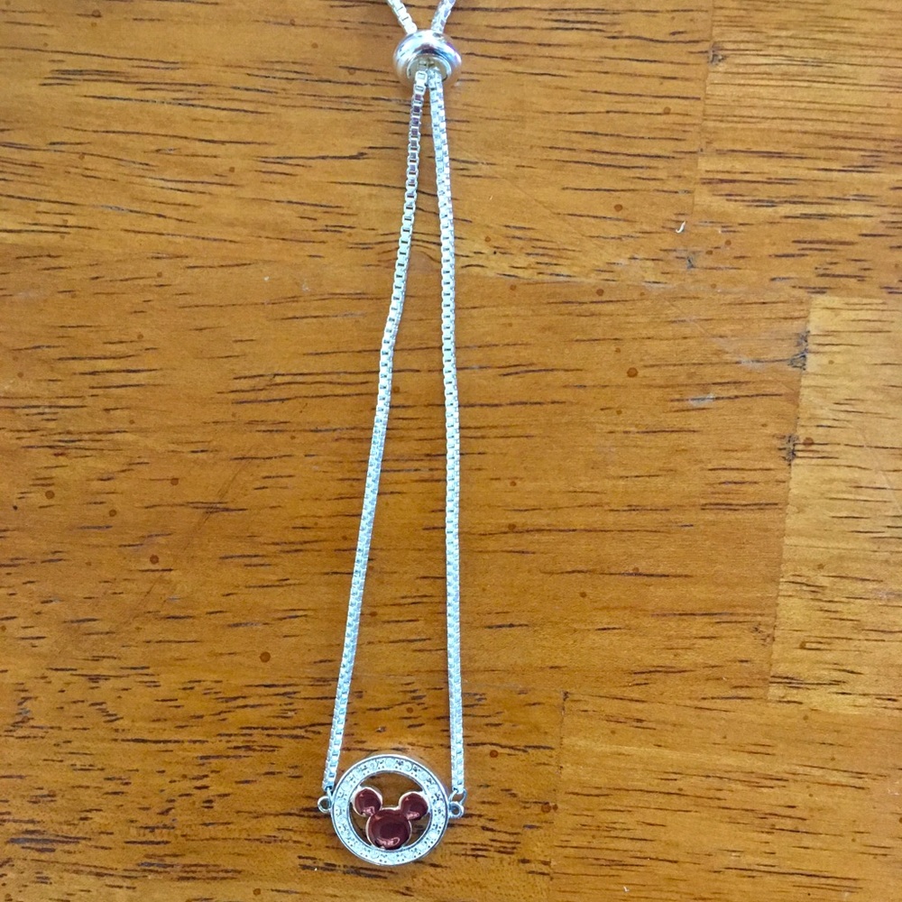 Rose gold and sterling silver Mickey bracelet